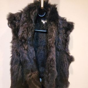 June Black Rabbit Vest*NEW